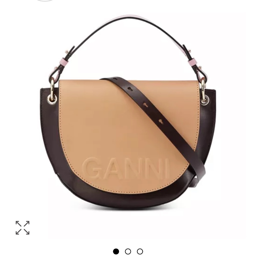 Ganni Medium Saddle Bag Purse Gem